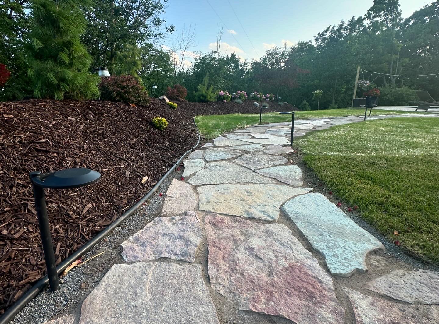 Paver patio and walkway installation