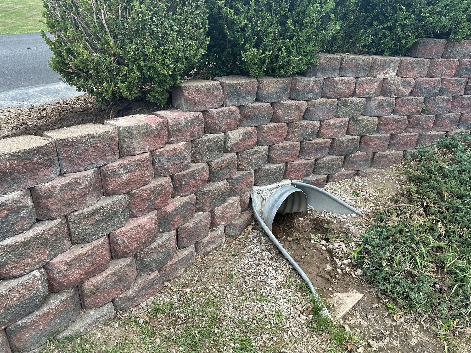 Retaining wall installation